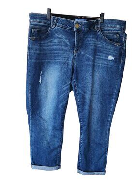 Democracy AB Solutions distressed cuffed cropped Jeans womens size 20W